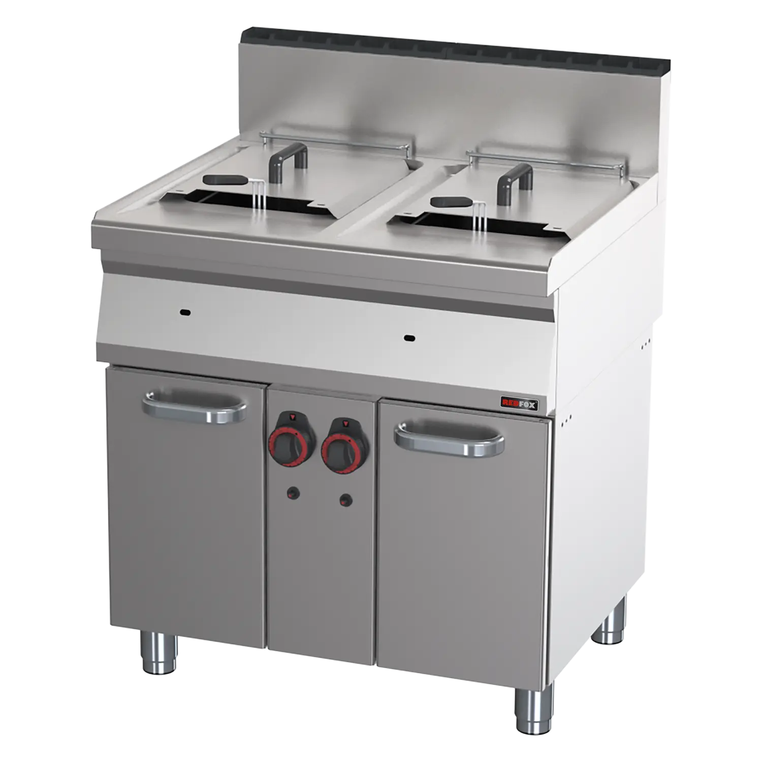 Gaasifritüür 2 korvi 0,8 kW/l, 15+15 l peal kapp | REDFOX - FE 70/80 G
