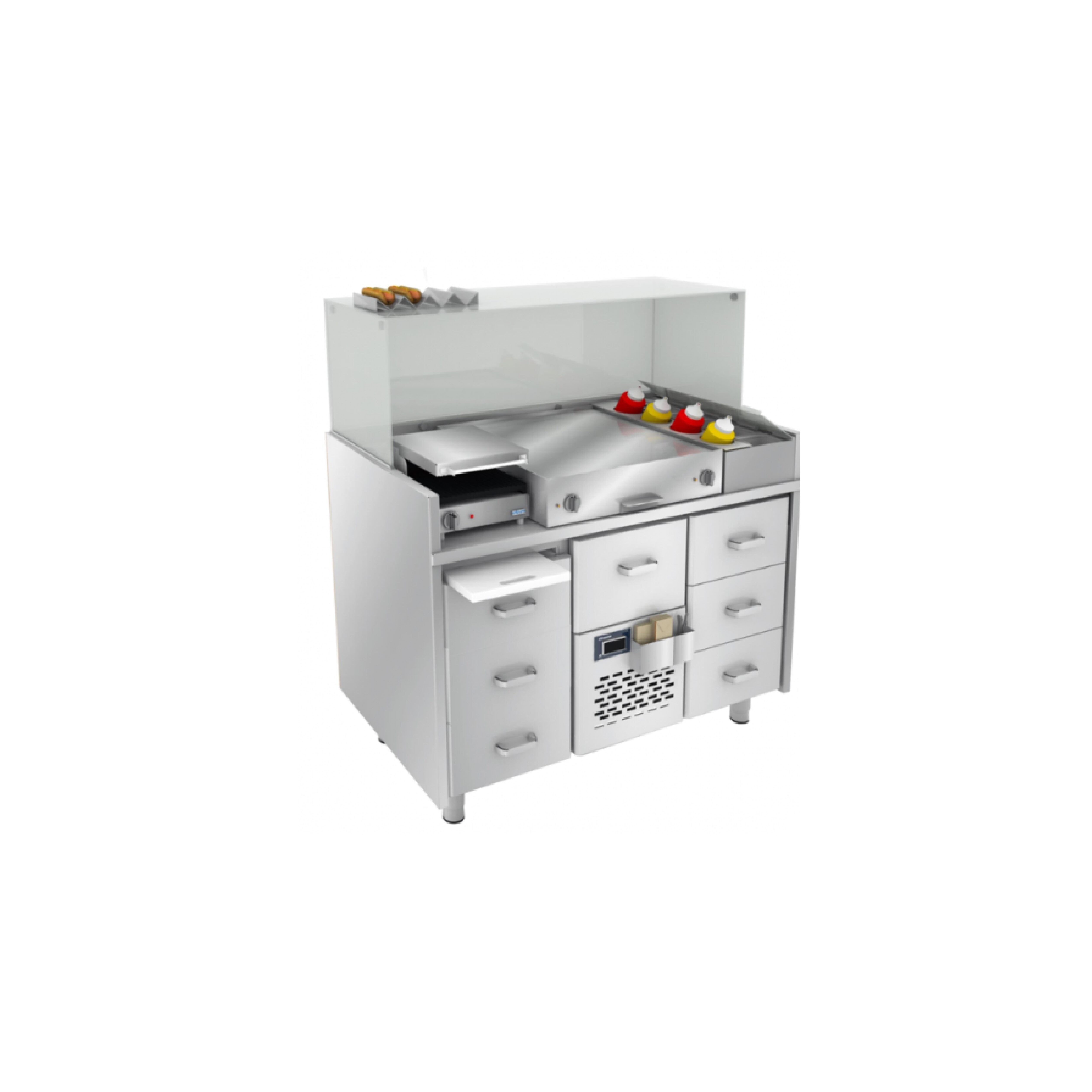 Hot dog cold work table HDCT12/C 
