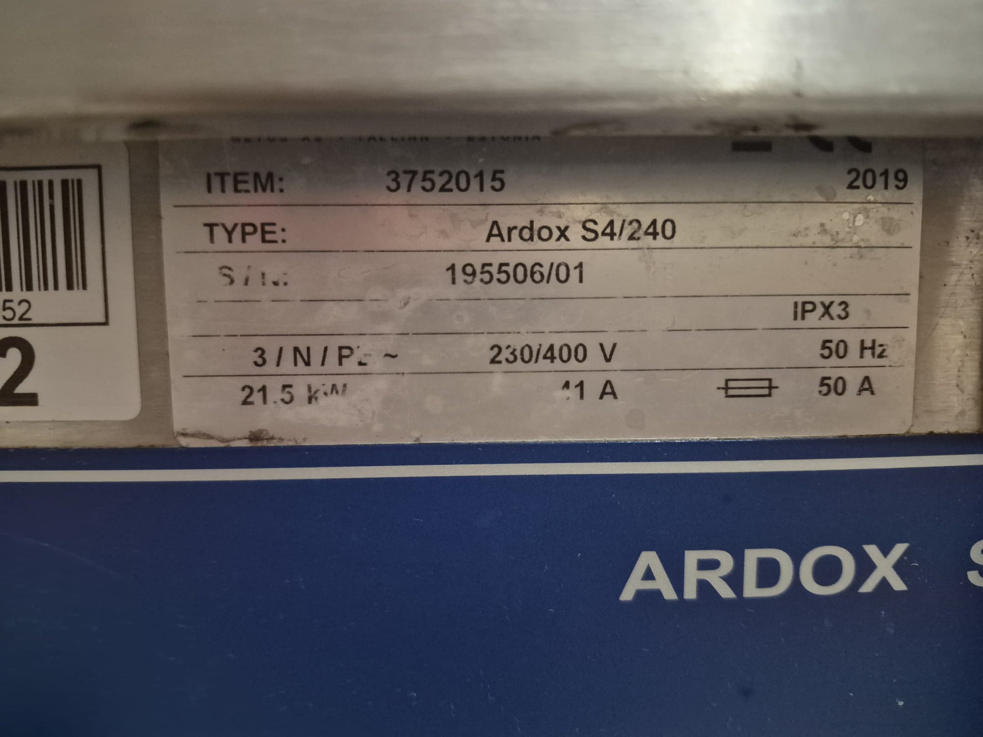 Kasutatud elektripliit ahjuga Metos Ardox S4/240