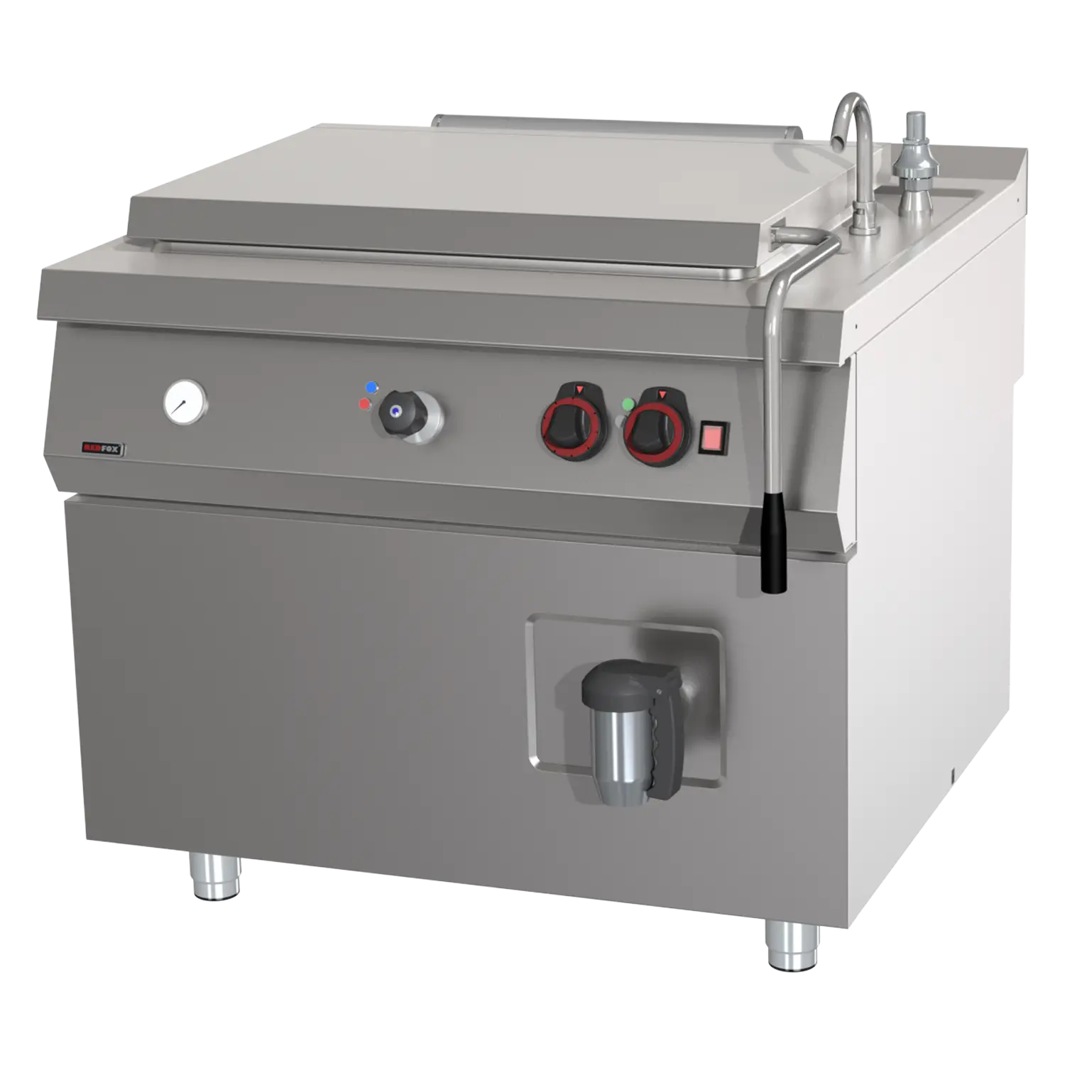 High-capacity boiling katel gaasiline indirect 200 l koos automaatne water charge | REDFOX - BIQ 90/100 200 G AWF