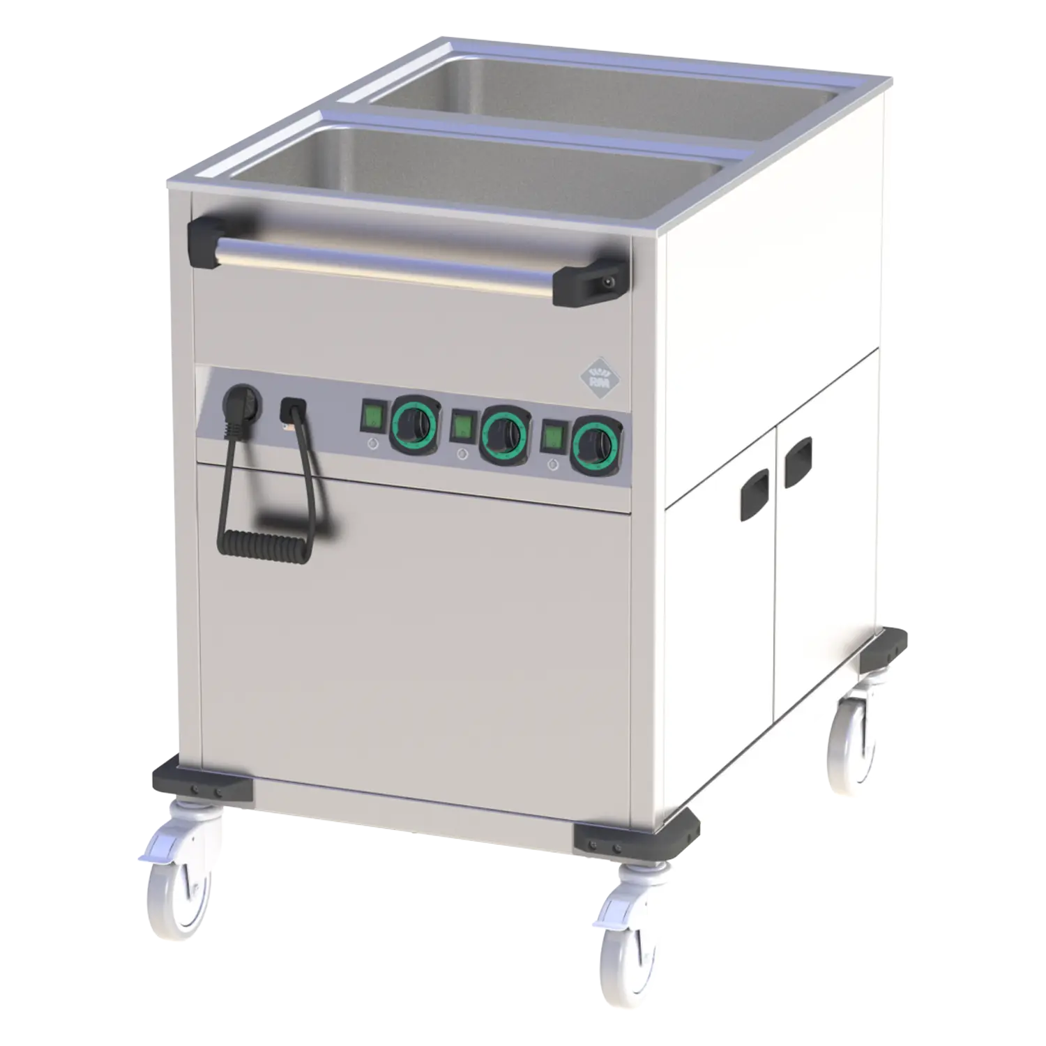 Elektriline marmiit-käru GN 2-1/1 soojendatav kapp controllers peal shorter külg | RM - BMPK 2120 CSH