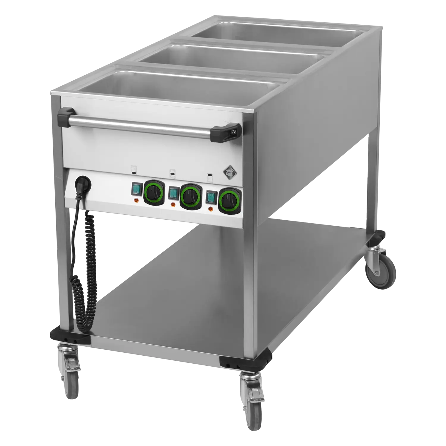 Elektriline marmiit-käru GN 3-1/1 controllers peal shorter külg koos rack | RM - BMPK 3120