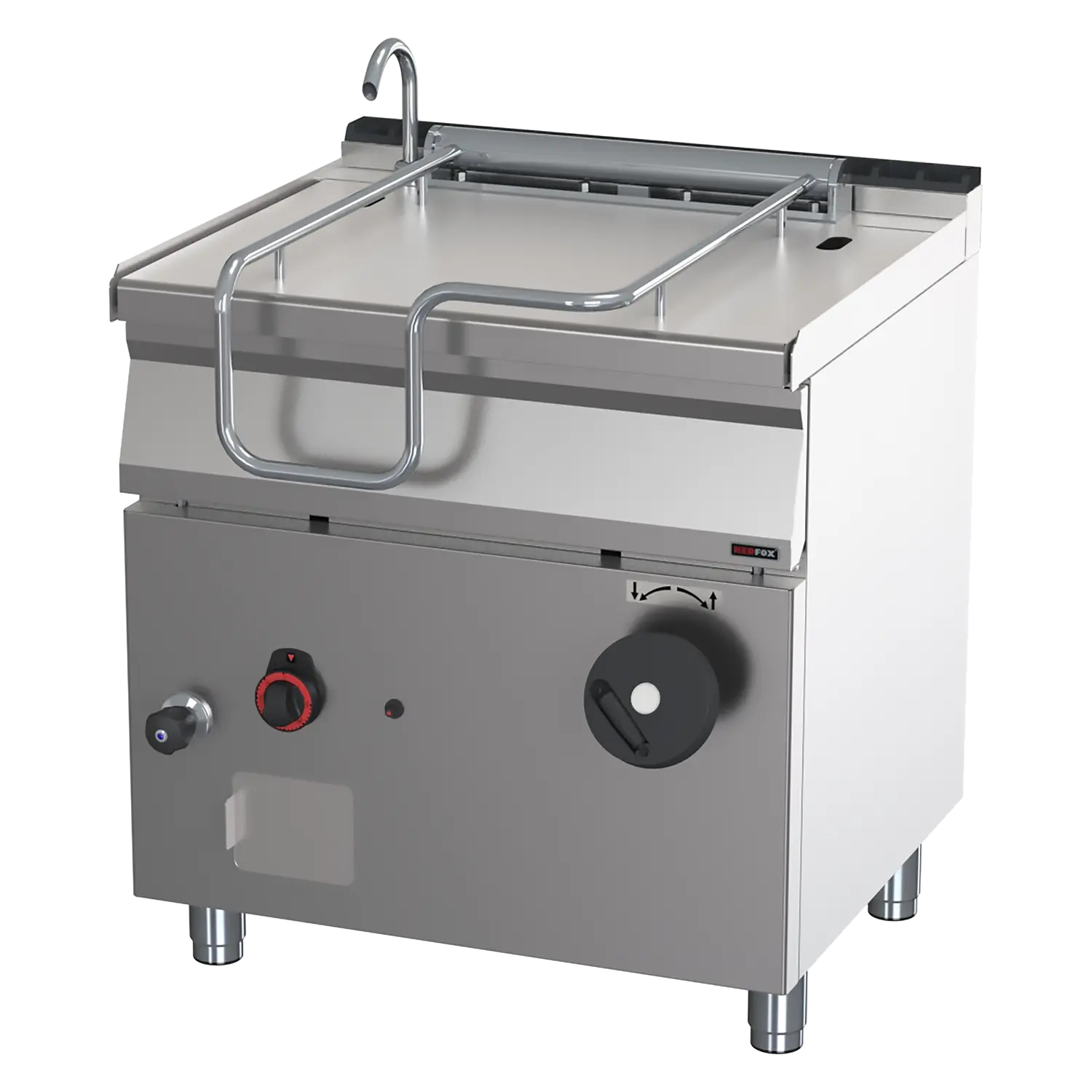 Kallutatav Pann manuaalne gaasiline 50 l roostevabast terasest bottom | REDFOX - BR 70/80 G/N