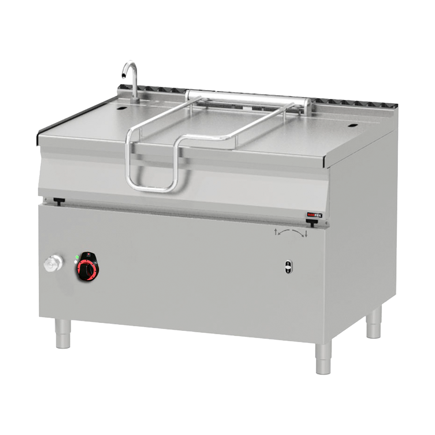 Automaatne kallutatav pan elektriline 120 l koos steel bottom | REDFOX - BRM 90/120 E