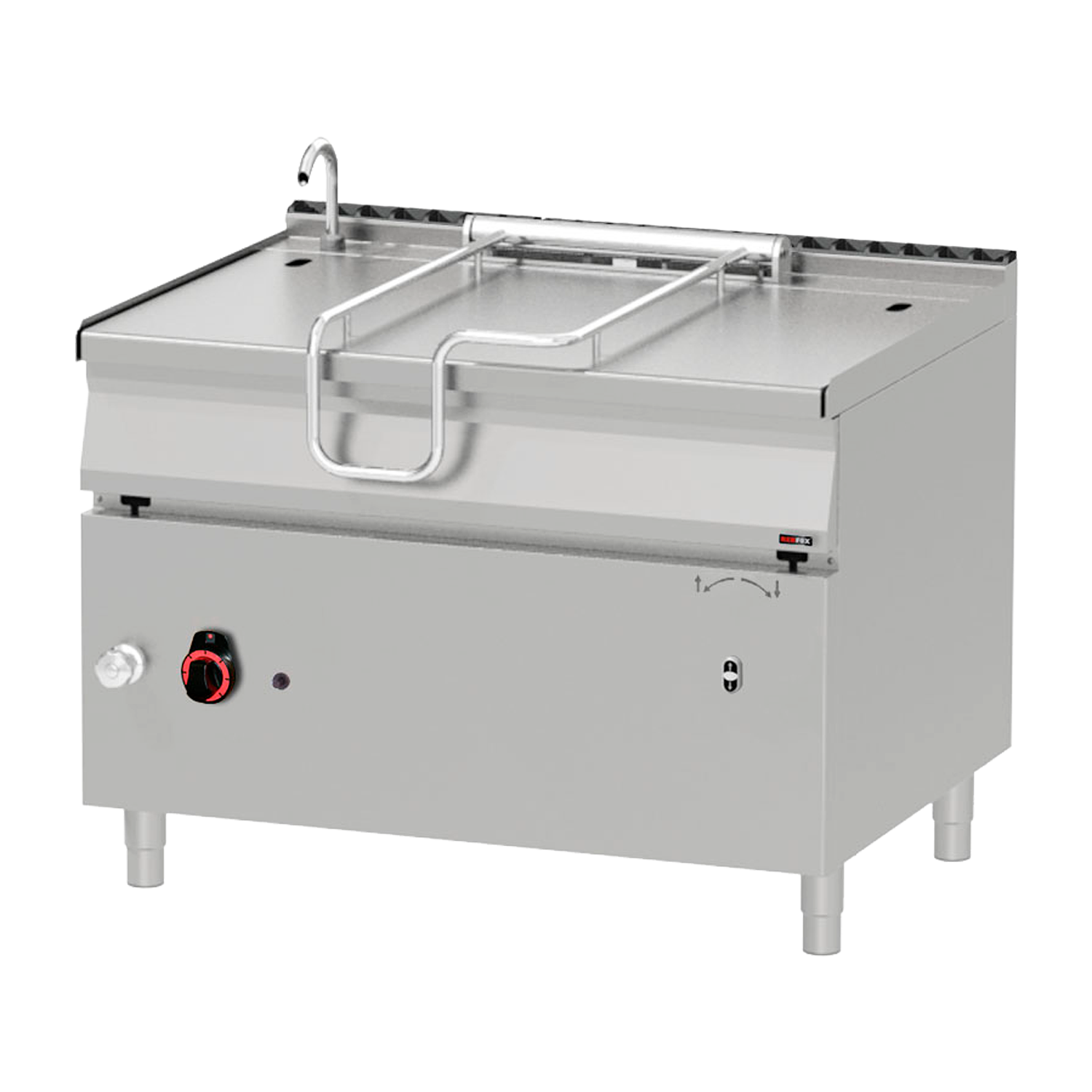 Automaatne kallutatav pan gaasiline 120 l koos steel bottom | REDFOX - BRM 90/120 G