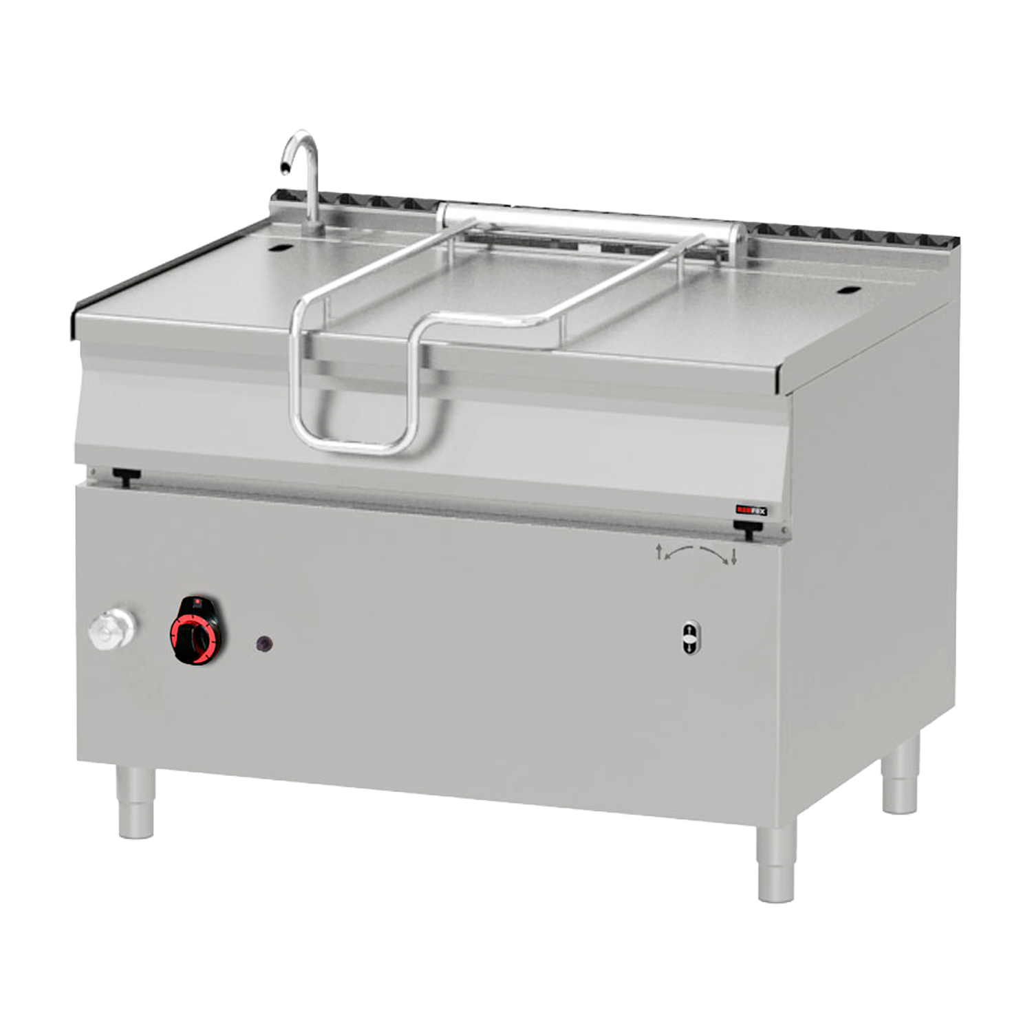 Automaatne kallutatav pan gaasiline 120 l koos roostevabast terasest bottom | REDFOX - BRM 90/120 G/N