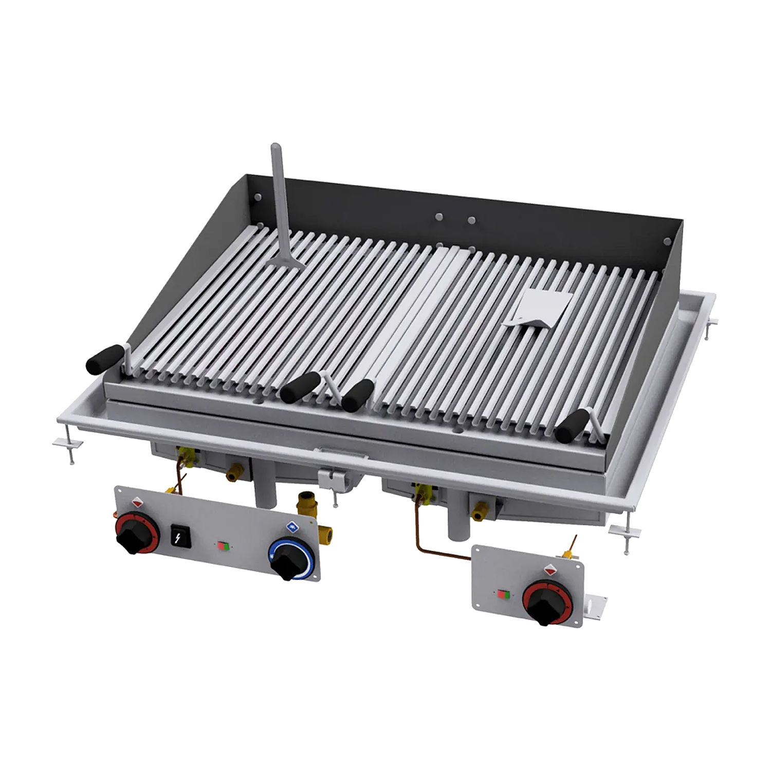 Laavakivigrill sissehoonatud gaasiline 2x 38x52 | RM - CWD-79G