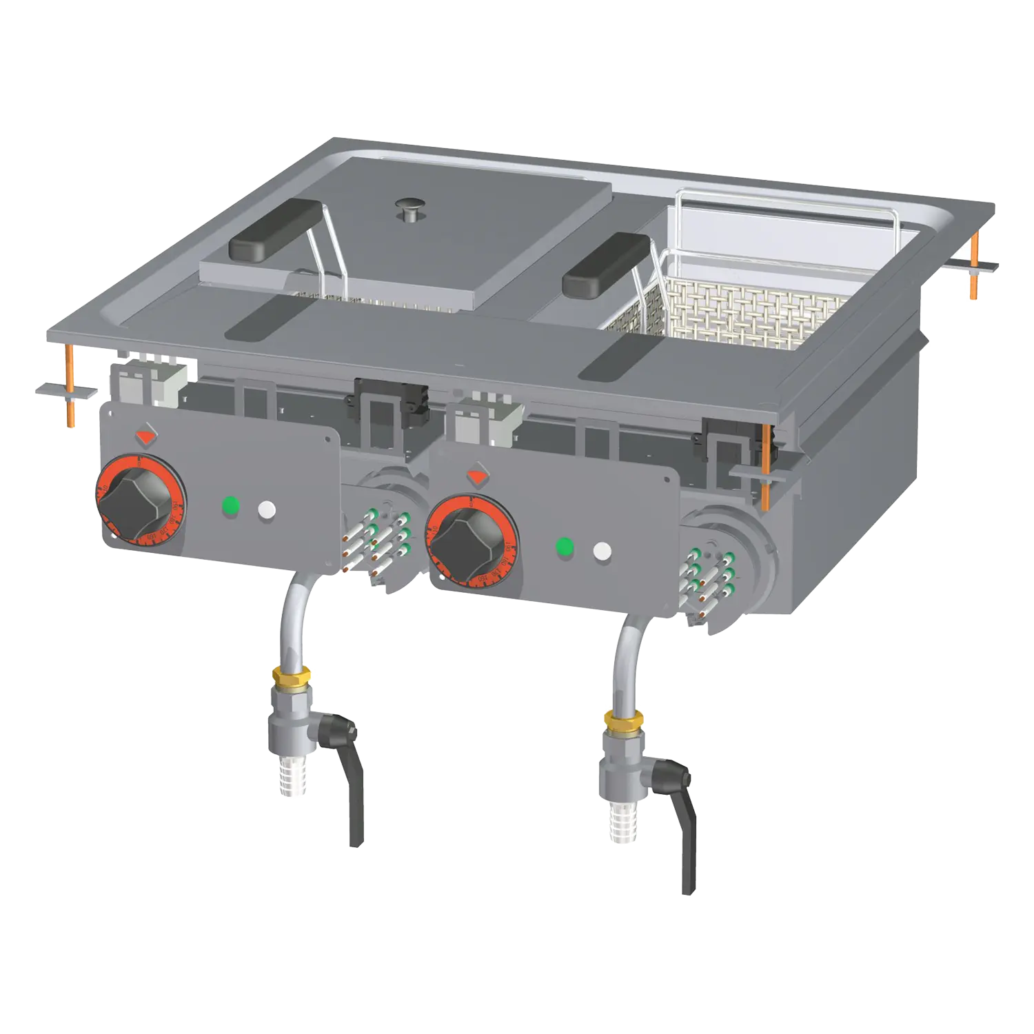 Elektrifritüür sissehoonatud 2 korvi 0,66 kW/l, 10+10 l 400 V | RM - F2/10D-66ET
