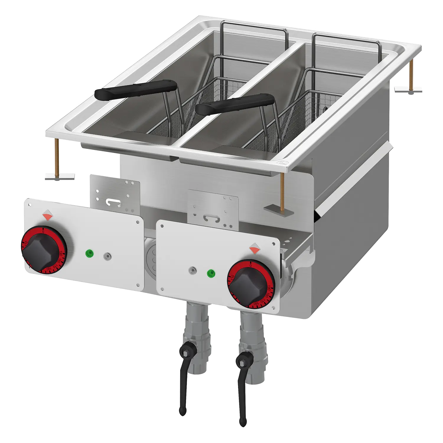 Elektrifritüür sissehoonatud 2 korvi 0,75 kW/l, 8+8 l 400 V | RM - F2/8D-64ET