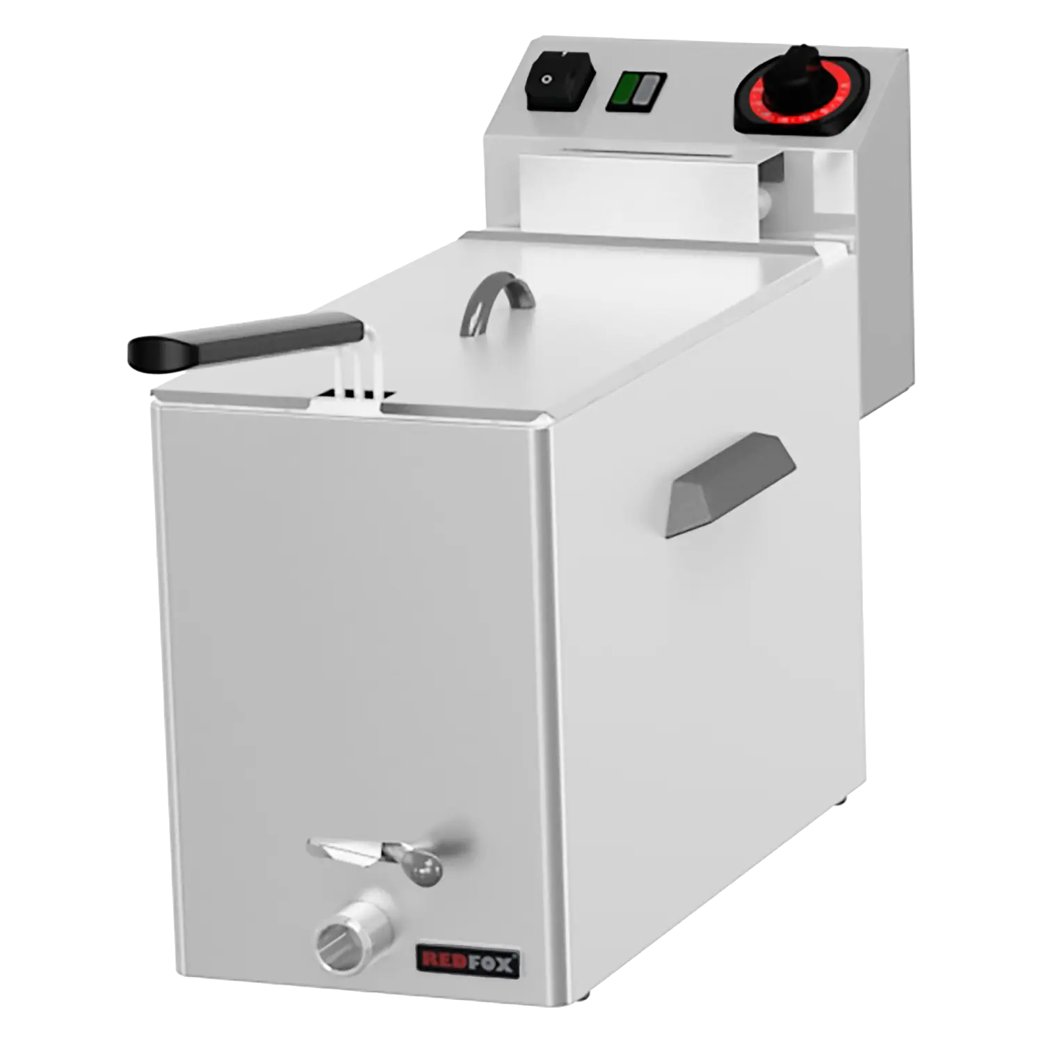 Elektriline kalafritüür 0,43 kW/l, 8 l lauapealne äravool kraan 230 V | REDFOX - FE 08 V