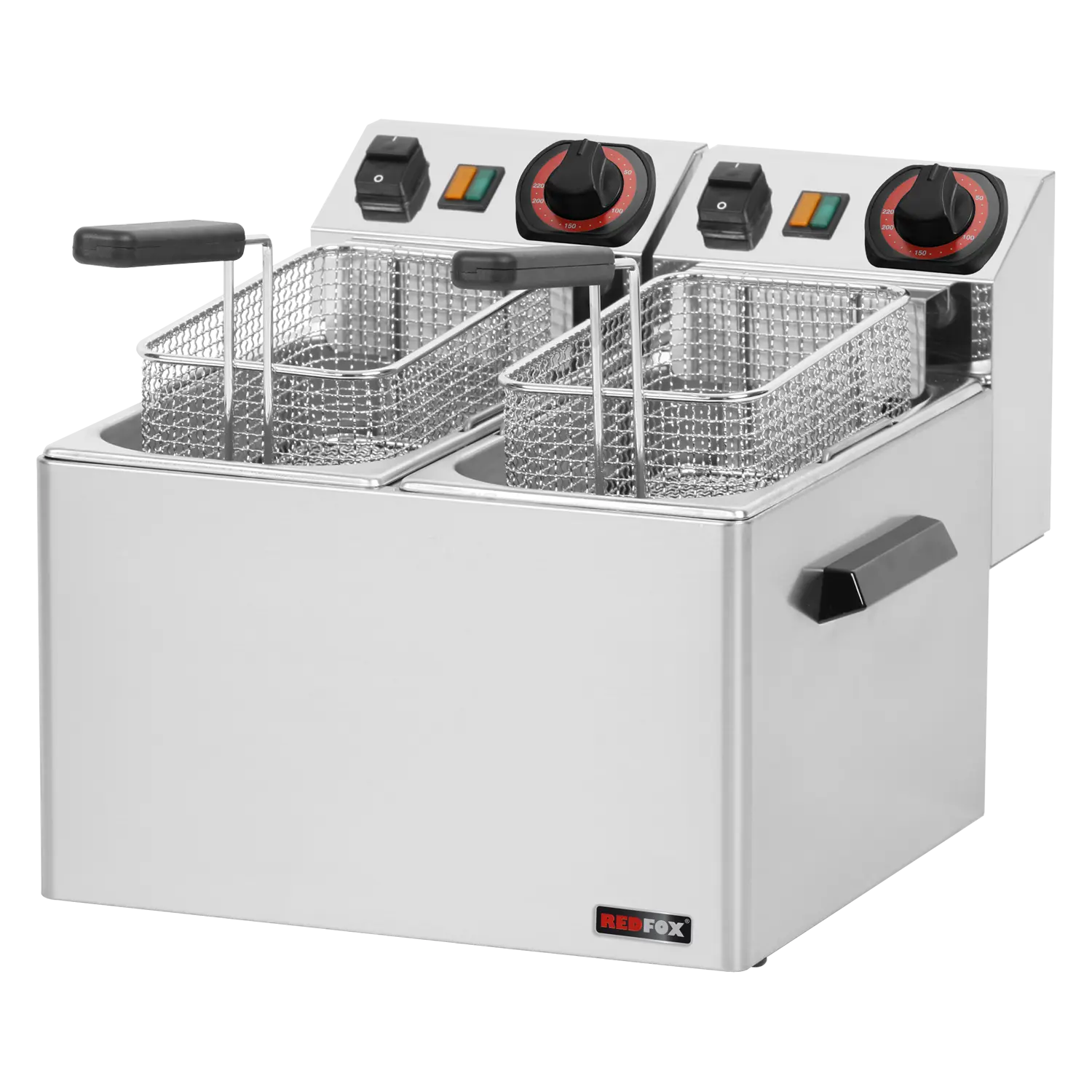 Elektrifritüür 2 korvi 0,42 kW/l, 5+5 l lauapealne 230 V | REDFOX - FE 44
