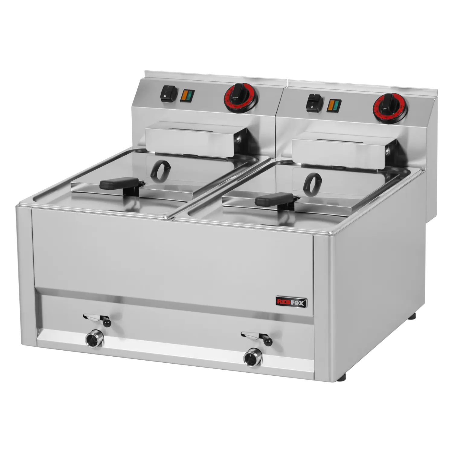 Elektrifritüür 2 korvi 0,38 kW/l, 8+8 l ilma kapp 230 V | REDFOX - FE 60 EL