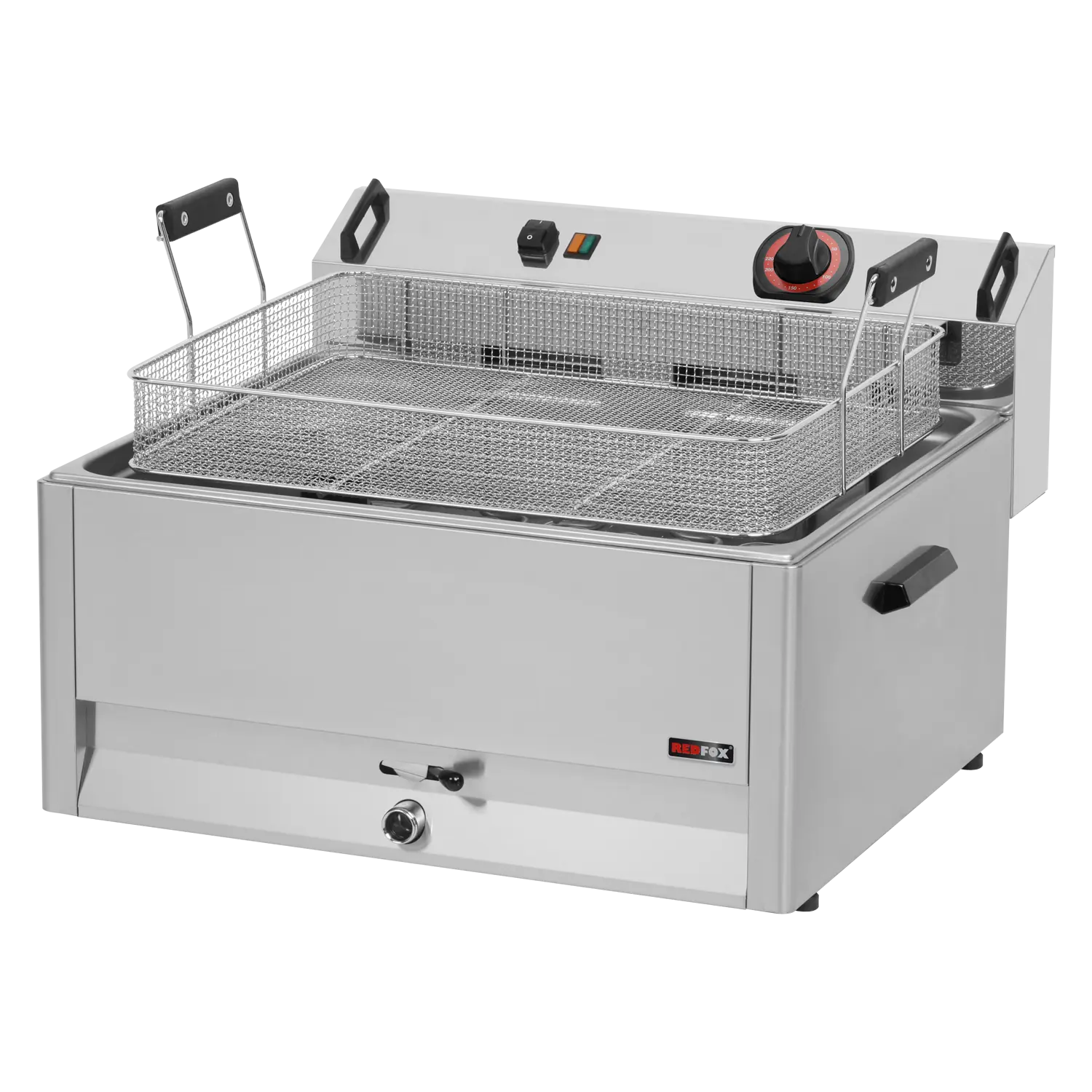 Elektrifritüür 0,5 kW/l, 30 l lauapealne äravool kraan 400 V | REDFOX - FE 60 T