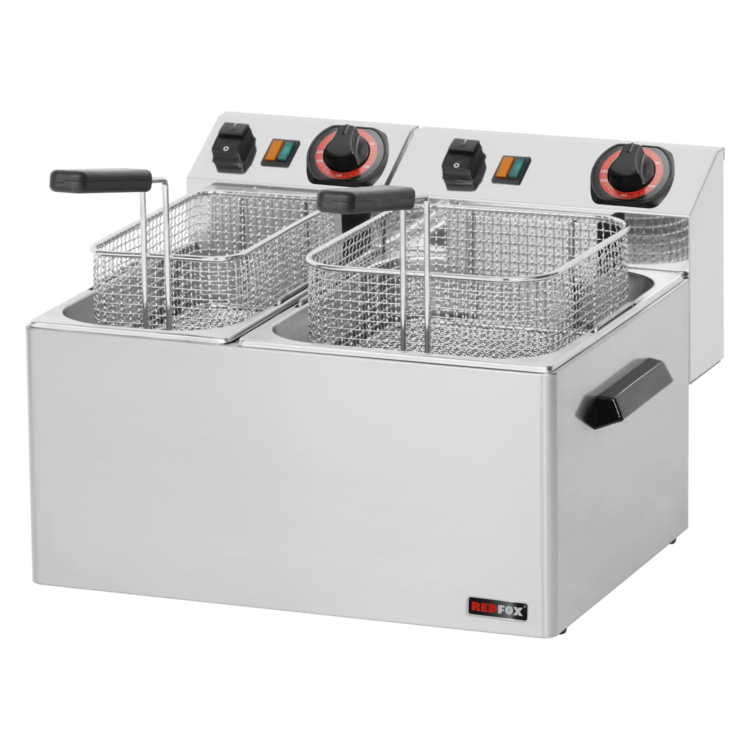 Elektrifritüür 0,42 + 0,38 kW/l, 8 + 5 l lauapealne 230 V | REDFOX - FE 74