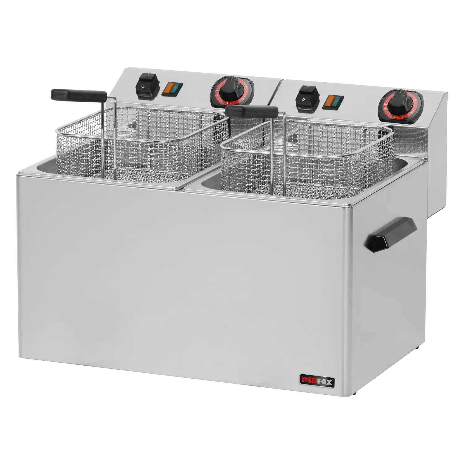 Elektrifritüür 2 korvi 0,75 kW/l, 8+8 l lauapealne 400 V | REDFOX - FE 77 T