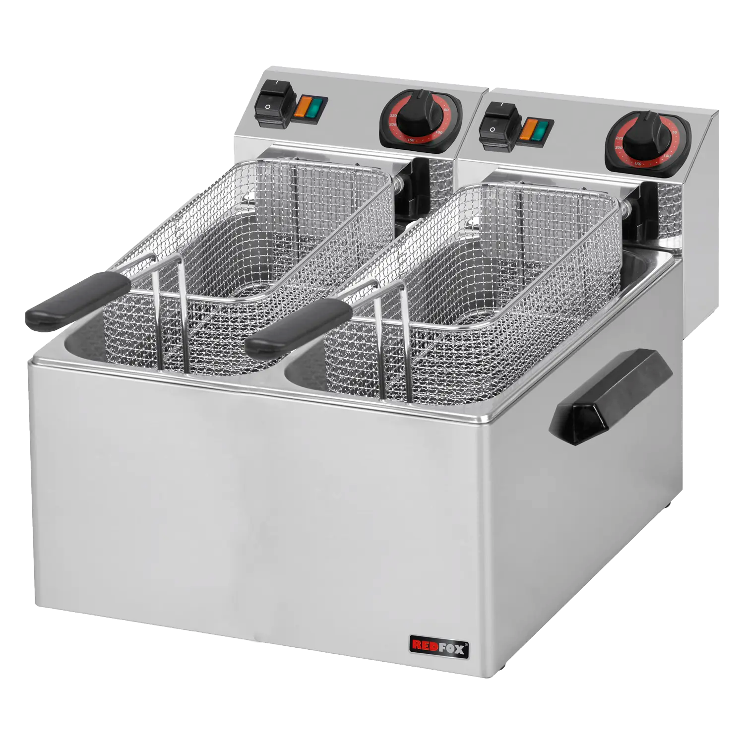Elektriline kalafritüür 2 korvi 0,43 kW/l, 8+8 l lauapealne 230 V | REDFOX - FE 88