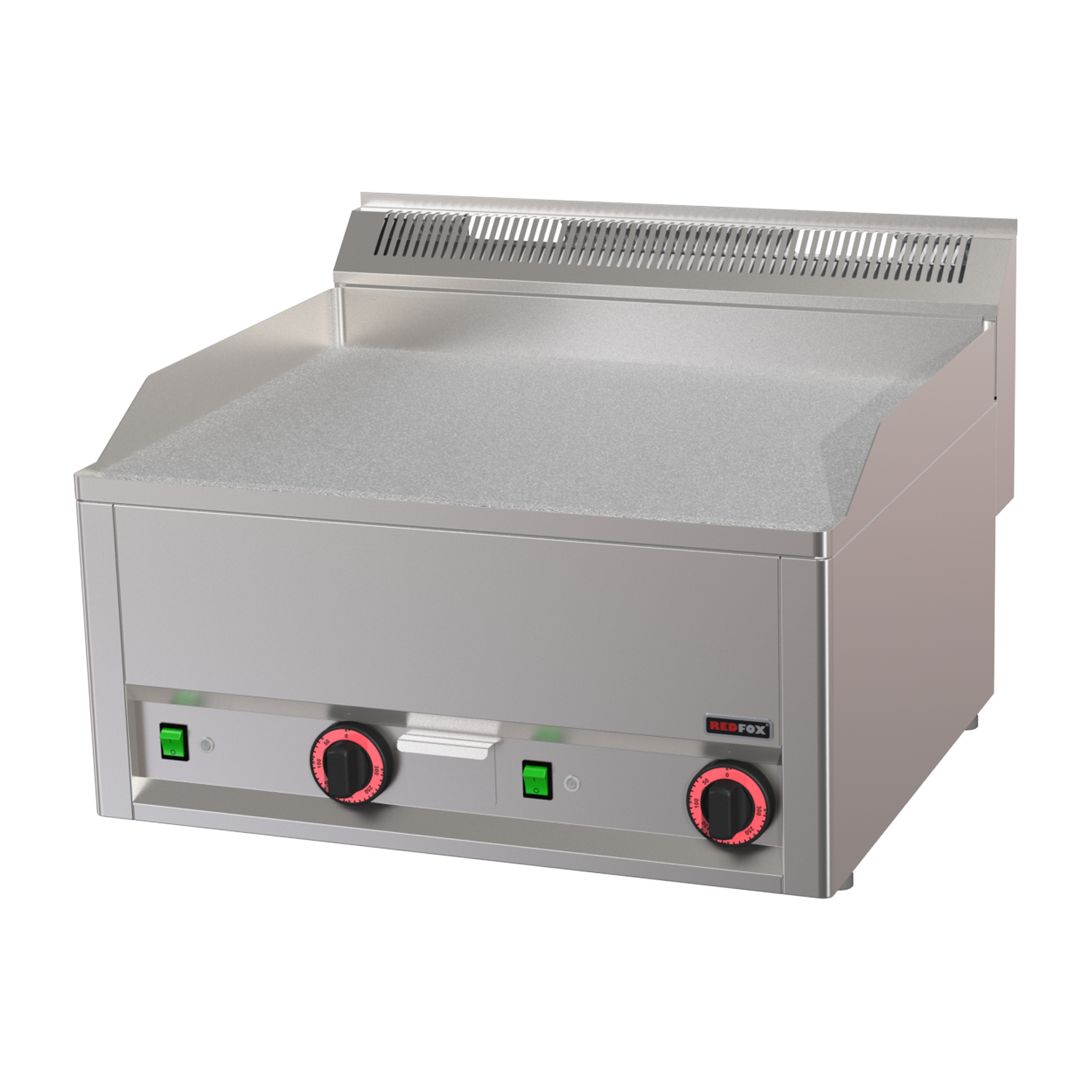 Grillplaat 65x48 elektriline vastupidav kroomitud sile ilma kapp 400 V | REDFOX - FTHC 60 EL