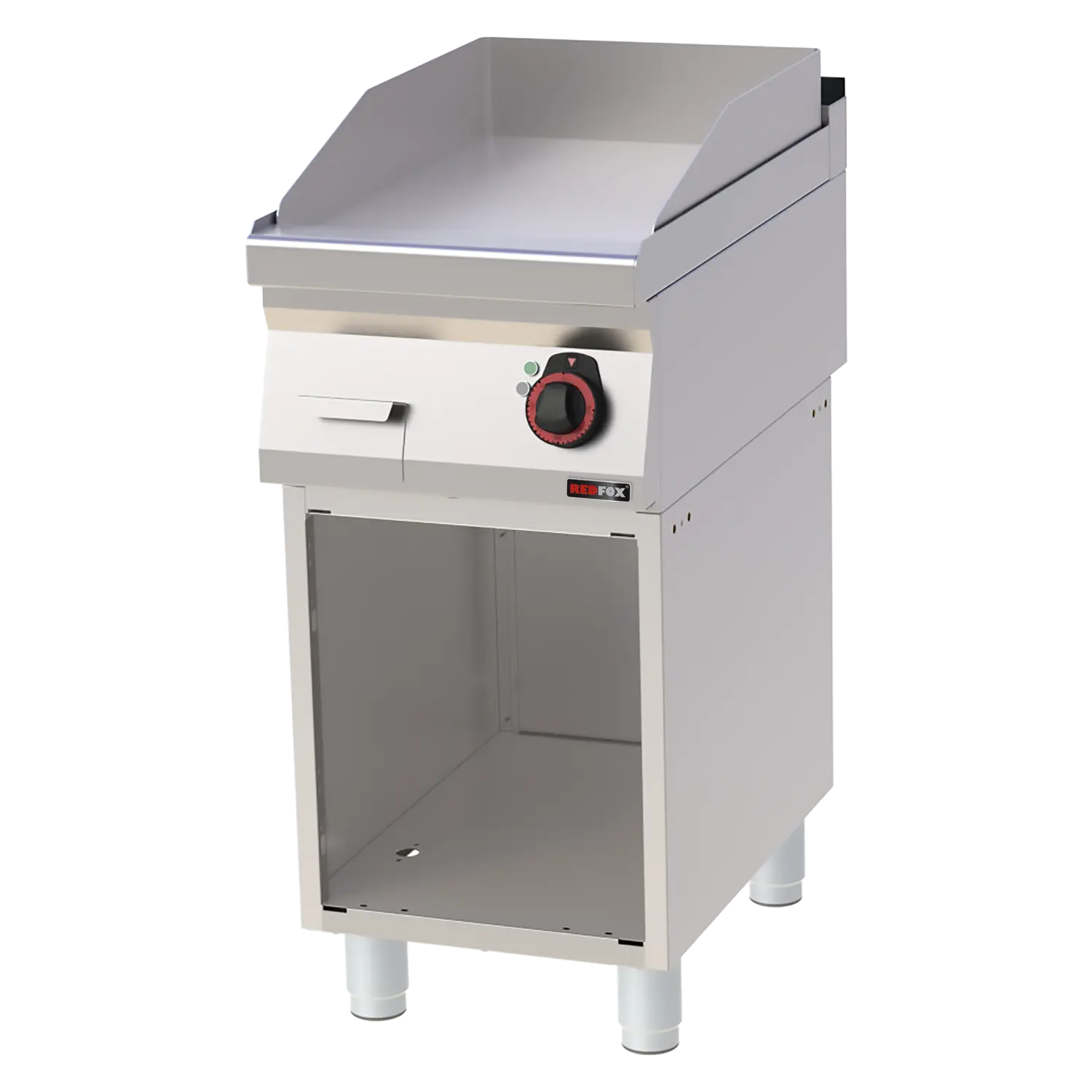 Grillplaat 40x51 elektriline kroomitud sile peal lahtine kapp 400 V | REDFOX - FTHC 70/40 E