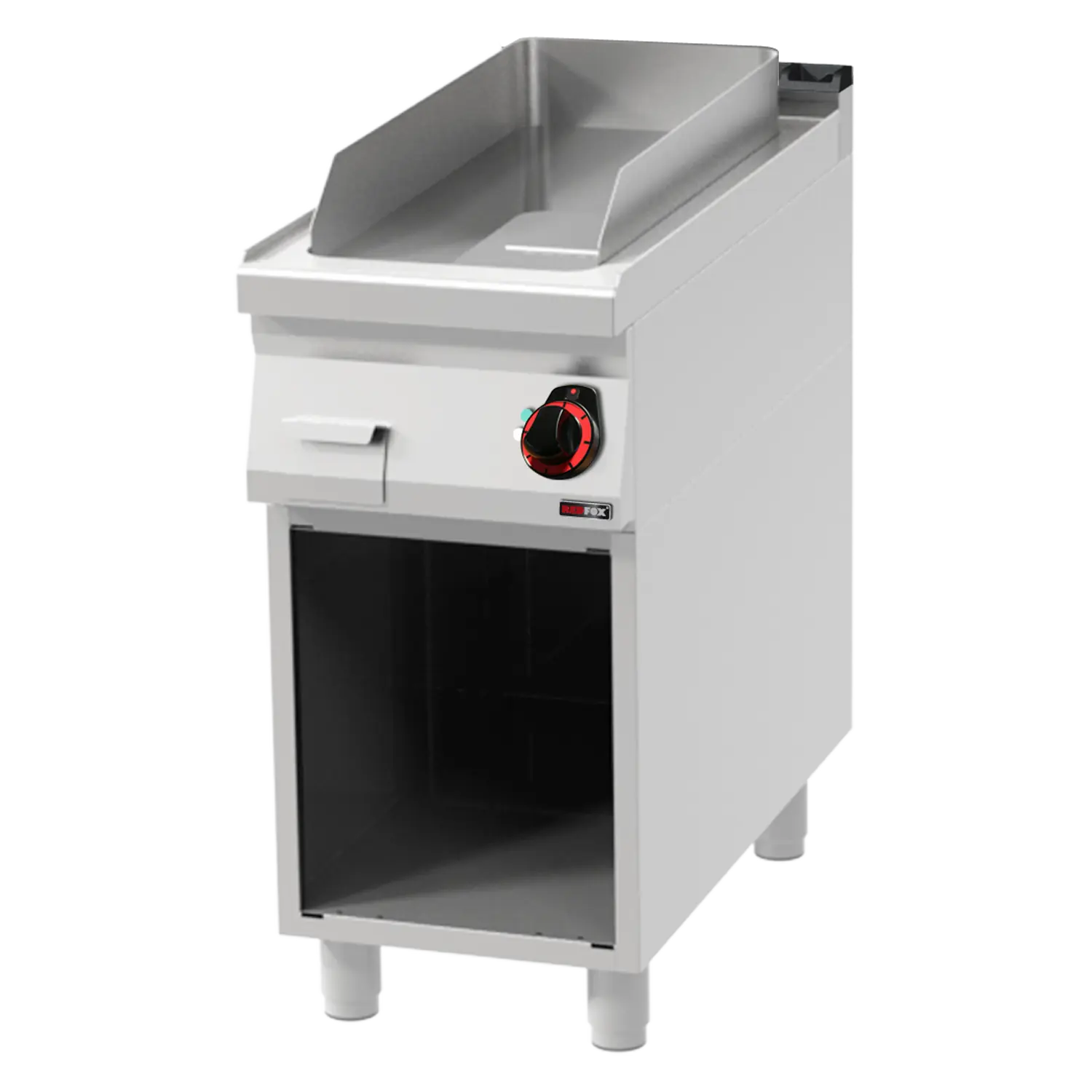 Grillplaat 31x65 elektriline kroomitud sile peal lahtine kapp 400 V | REDFOX - FTHC 90/40 E