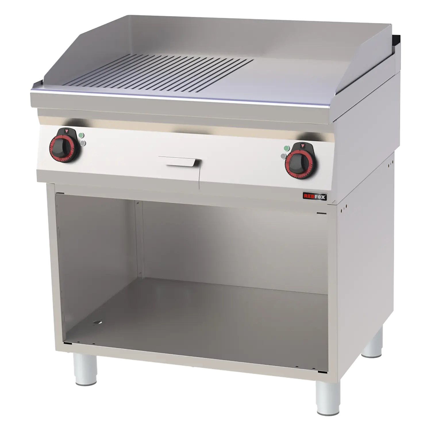 Grillplaat 80x51 elektriline kombineeritud peal lahtine kapp 400 V | REDFOX - FTHR 70/80 E