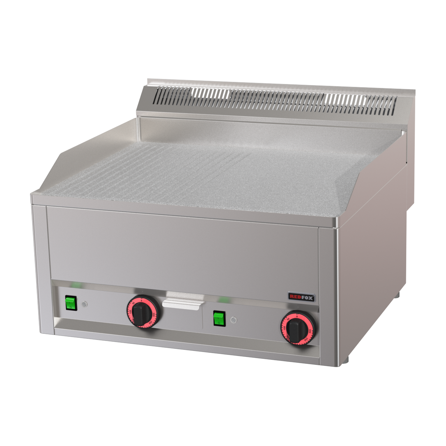 Grillplaat 65x48 elektriline vastupidav kroomitud kombineeritud ilma kapp 400 v | REDFOX - FTHRC 60 EL