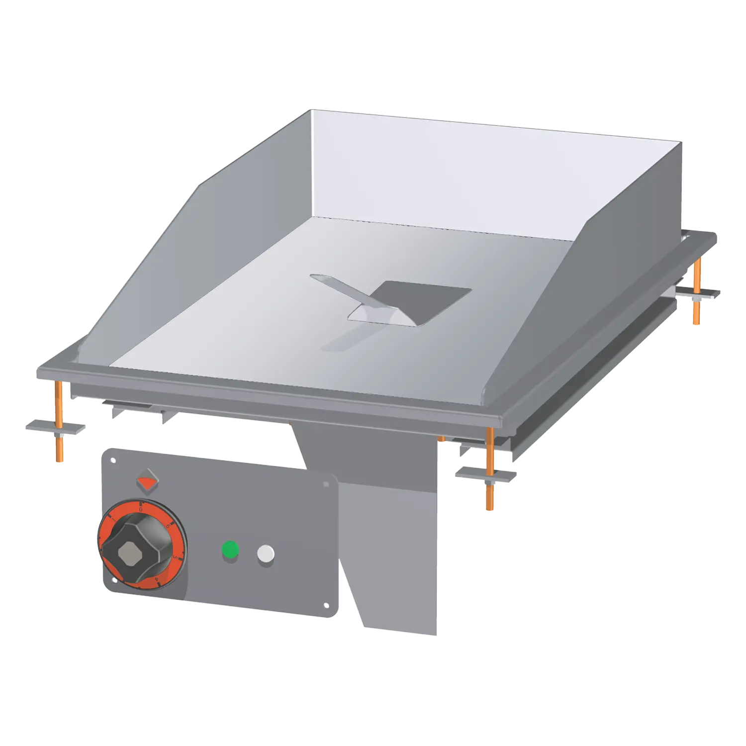 Grillplaat 36x55 sissehoonatud elektriline kroomitud sile 400 V | RM - FTLD-64ETS
