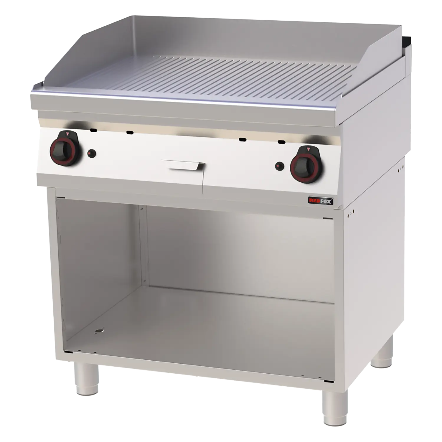 Grillplaat 80x51 gaasiline soonega peal lahtine kapp | REDFOX - FTR 70/80 G
