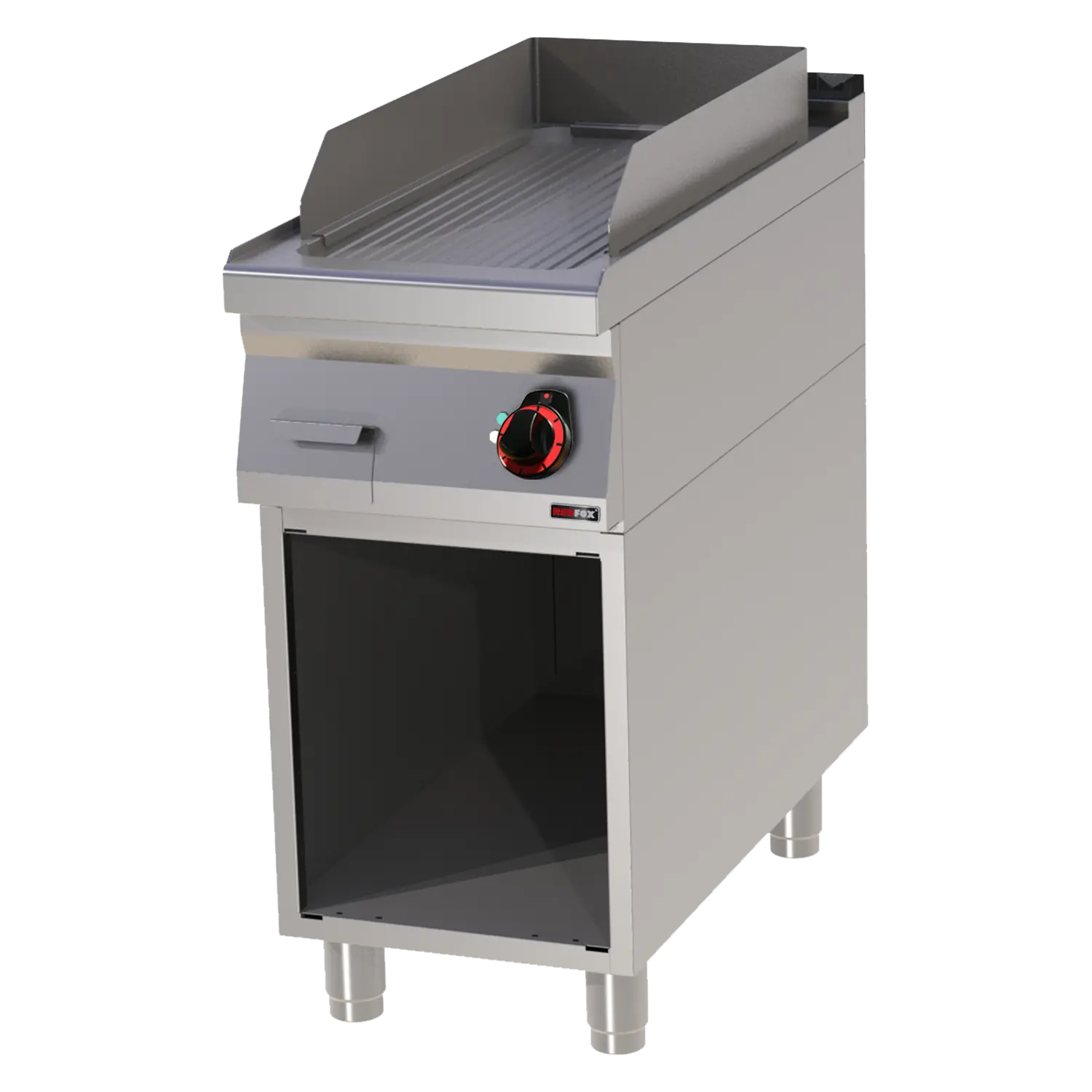 Grillplaat 31x65 elektriline soonega peal lahtine kapp 400 V | REDFOX - FTR 90/40 E