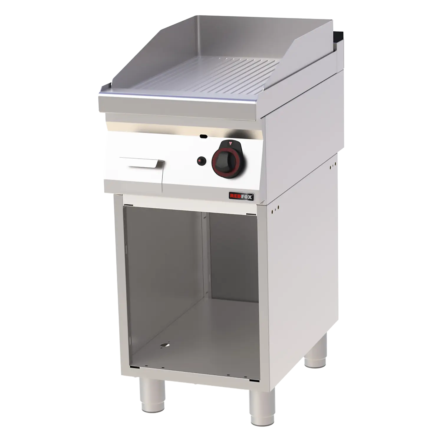 Grillplaat 40x51 gaasiline kroomitud soonega peal lahtine kapp | REDFOX - FTRC 70/40 G