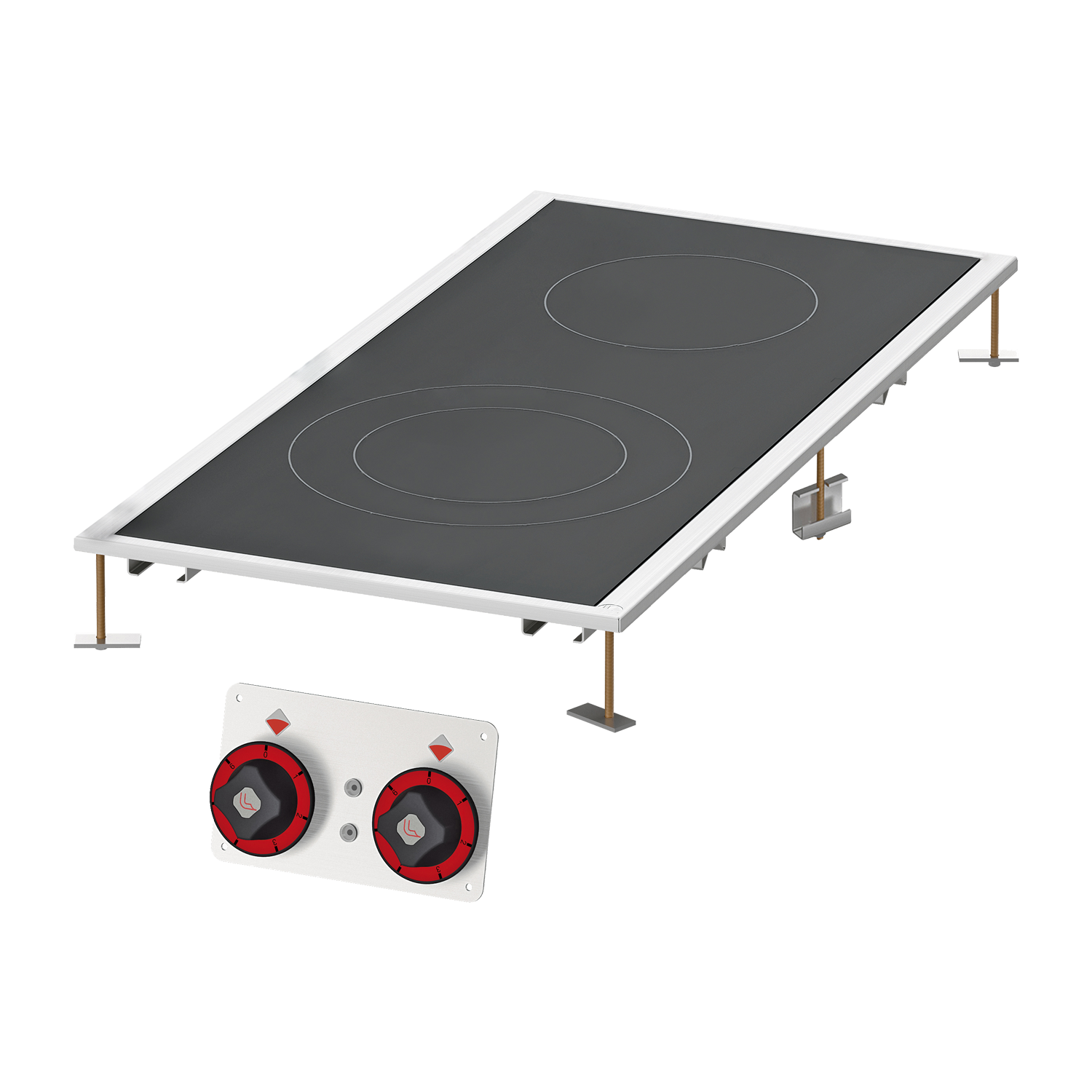 Pliit klaasist ceramic 2 tsoon | RM - PCCD-84ET