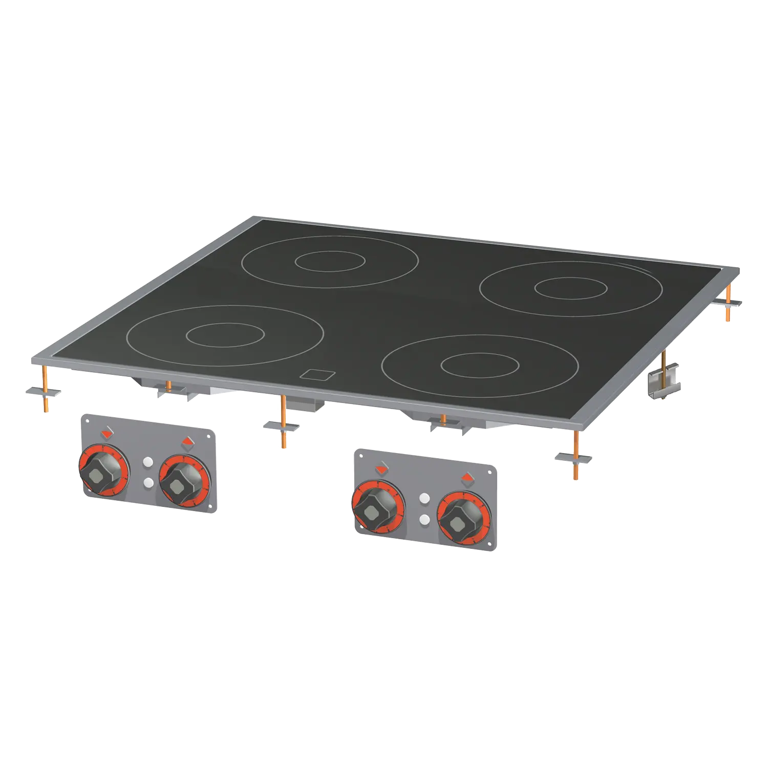 Pliit klaasist ceramic 4 tsoon | RM - PCCD-88ET